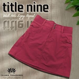 Title Nine Big B Burgandy Skort Sz 2  Front Pockets/2 Zip In Back With Boyshorts
